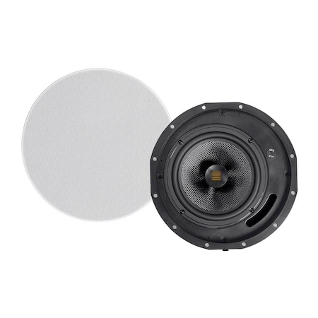 MONOPRICE Amber Ceiling Speakers 8" 2-way Carbon Fiber w/Ribbon Tweeter (pair) 24435
